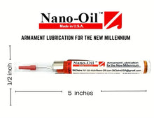 Load image into Gallery viewer, Nano Oil tube with dimensions labeled on a white background