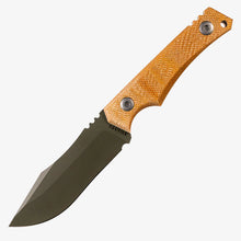 Load image into Gallery viewer, Fixed blade knife with a brown handle on a white background