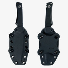 Load image into Gallery viewer, Black tactical knife sheathes on a white background